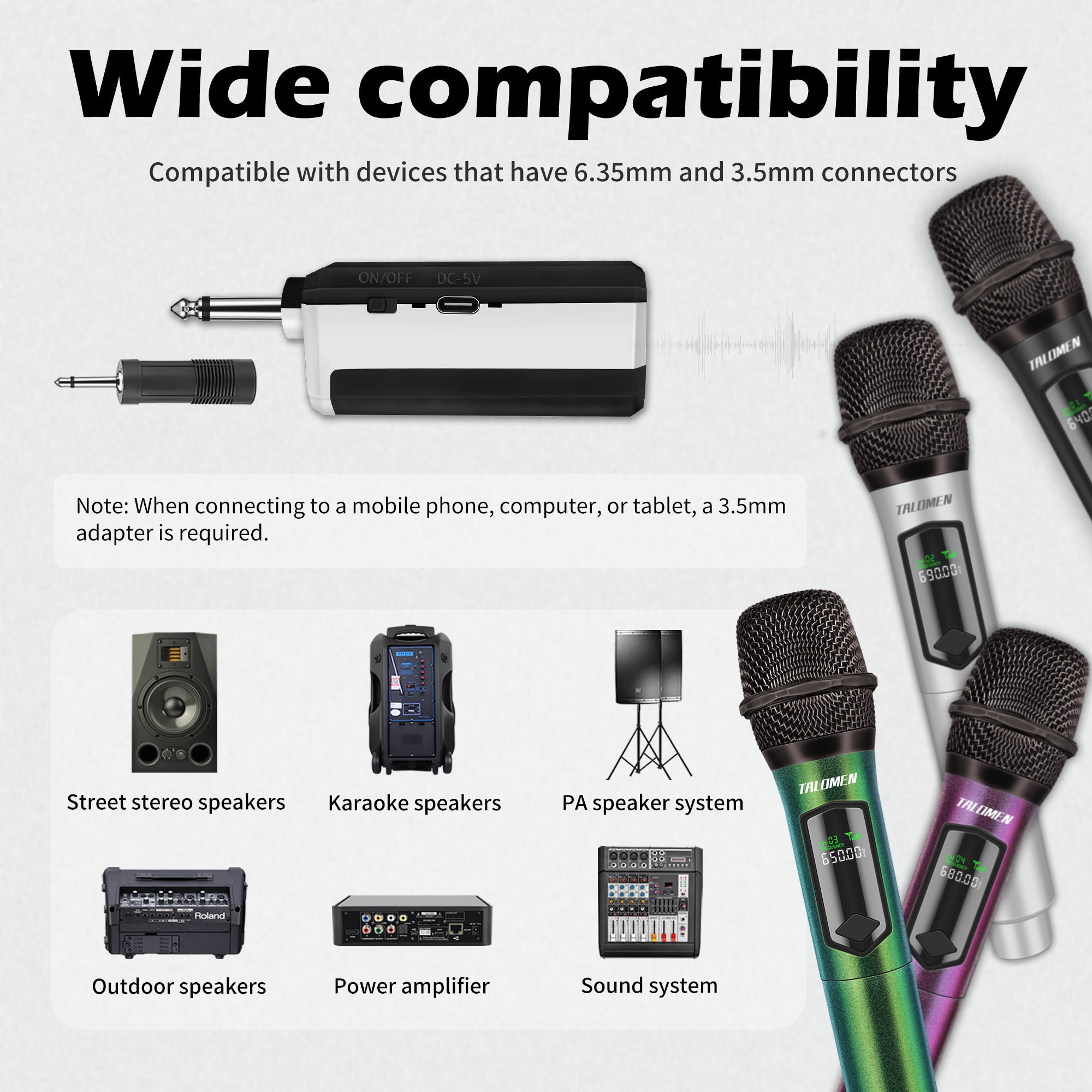 【🔥Nuovo set da 4 microfoni】 Microfono dinamico wireless Talomen