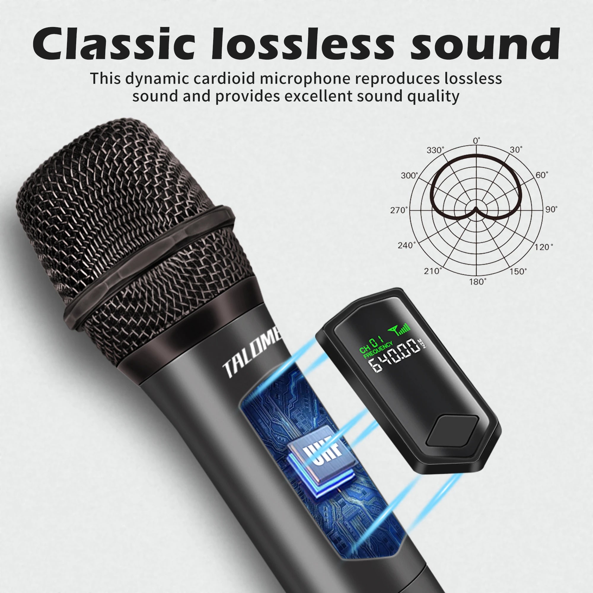 Talomen K60-2 | Ensemble de Deux Microphones à Main Dynamiques Sans Fil