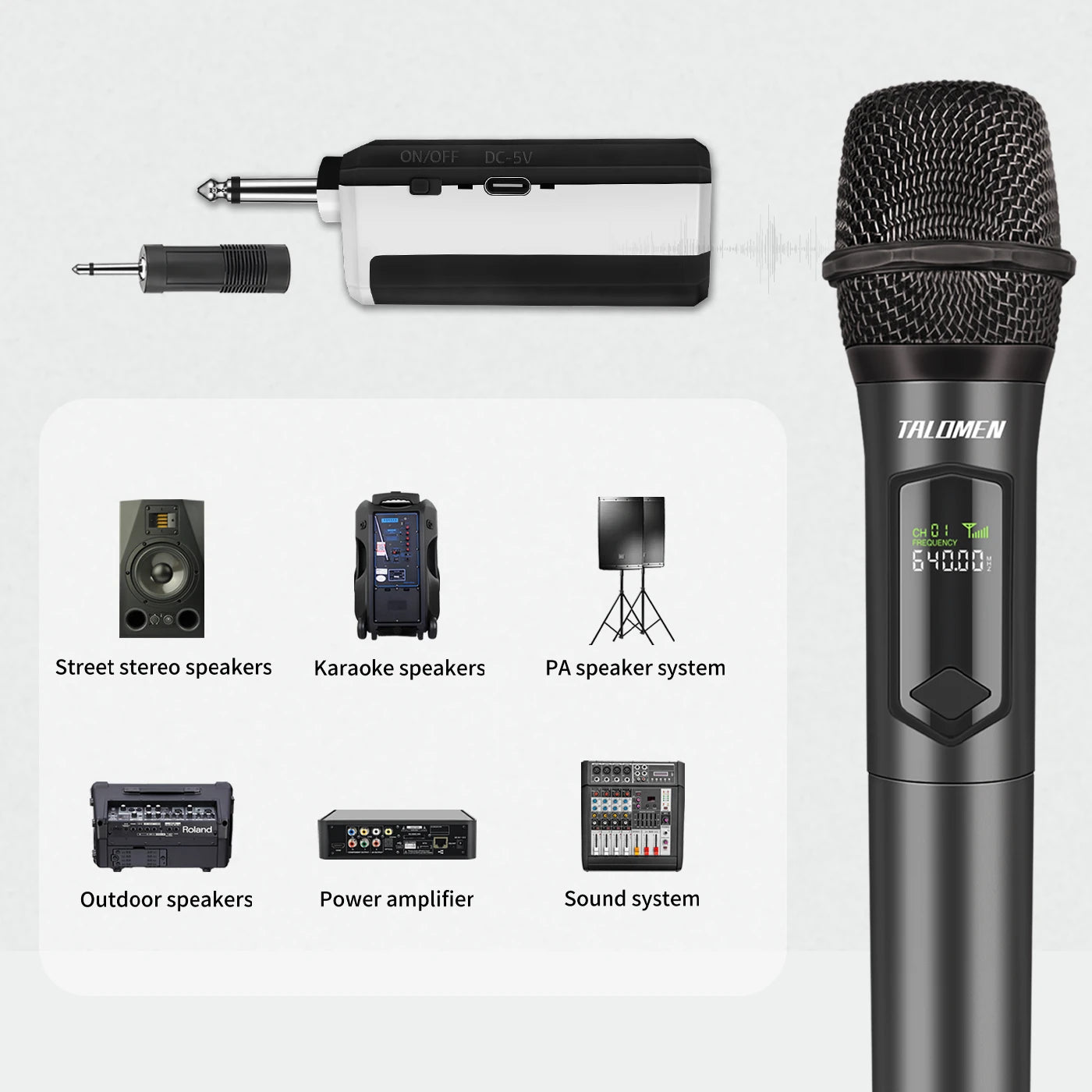 Talomen K60-2 | Ensemble de Deux Microphones à Main Dynamiques Sans Fil