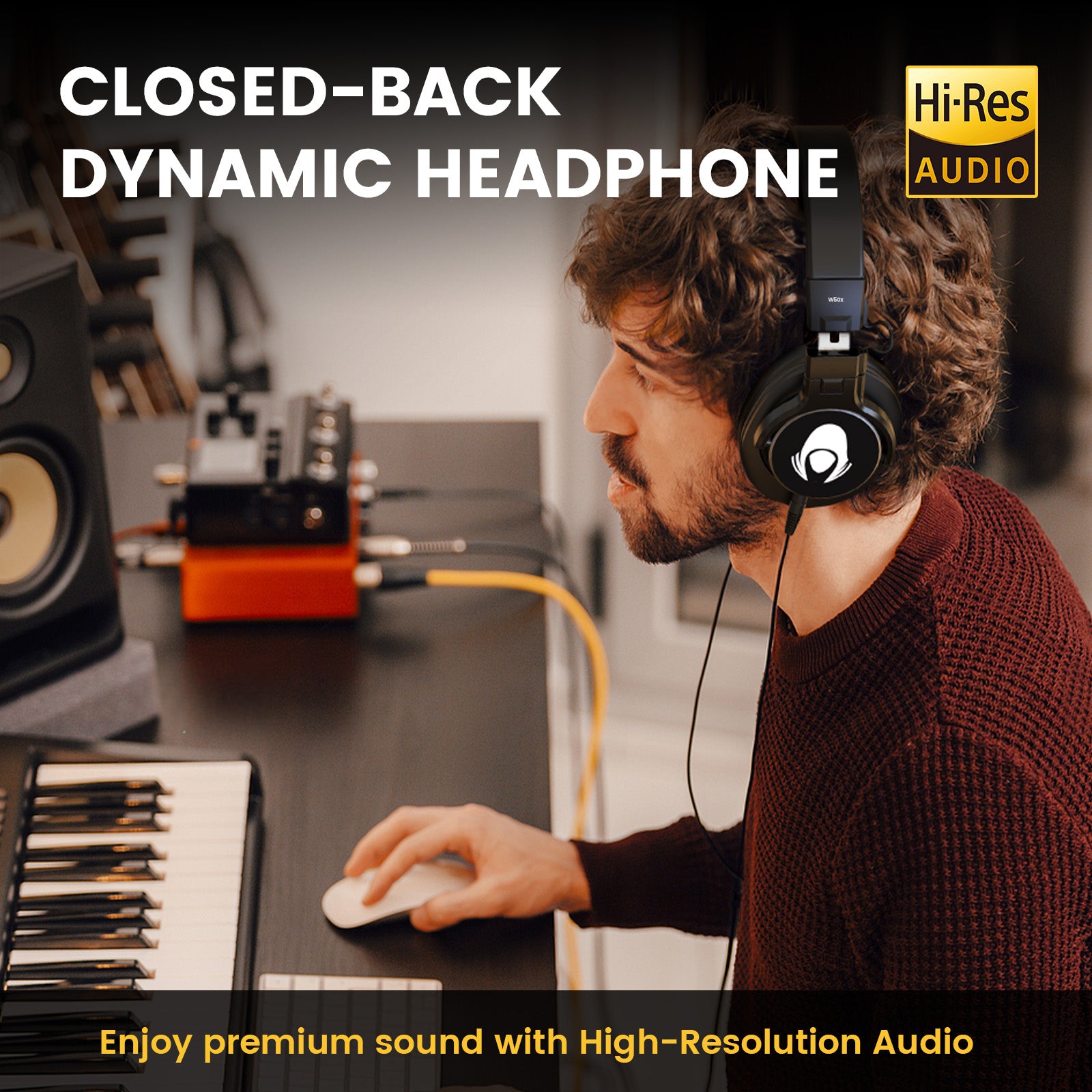 Talomen W50x | Professional Wired Closed-Back Headphone