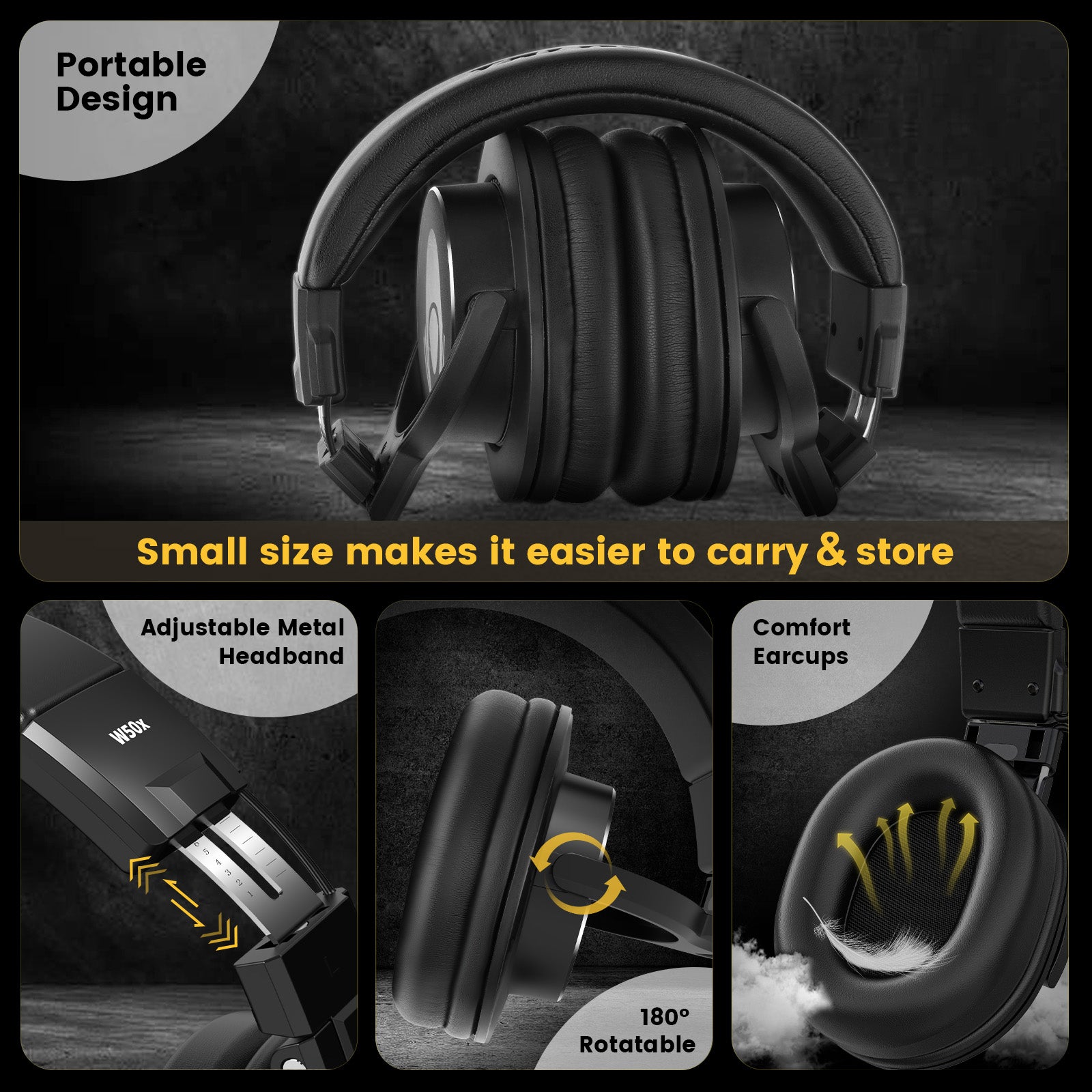 Talomen W50x | Professional Wired Closed-Back Headphone