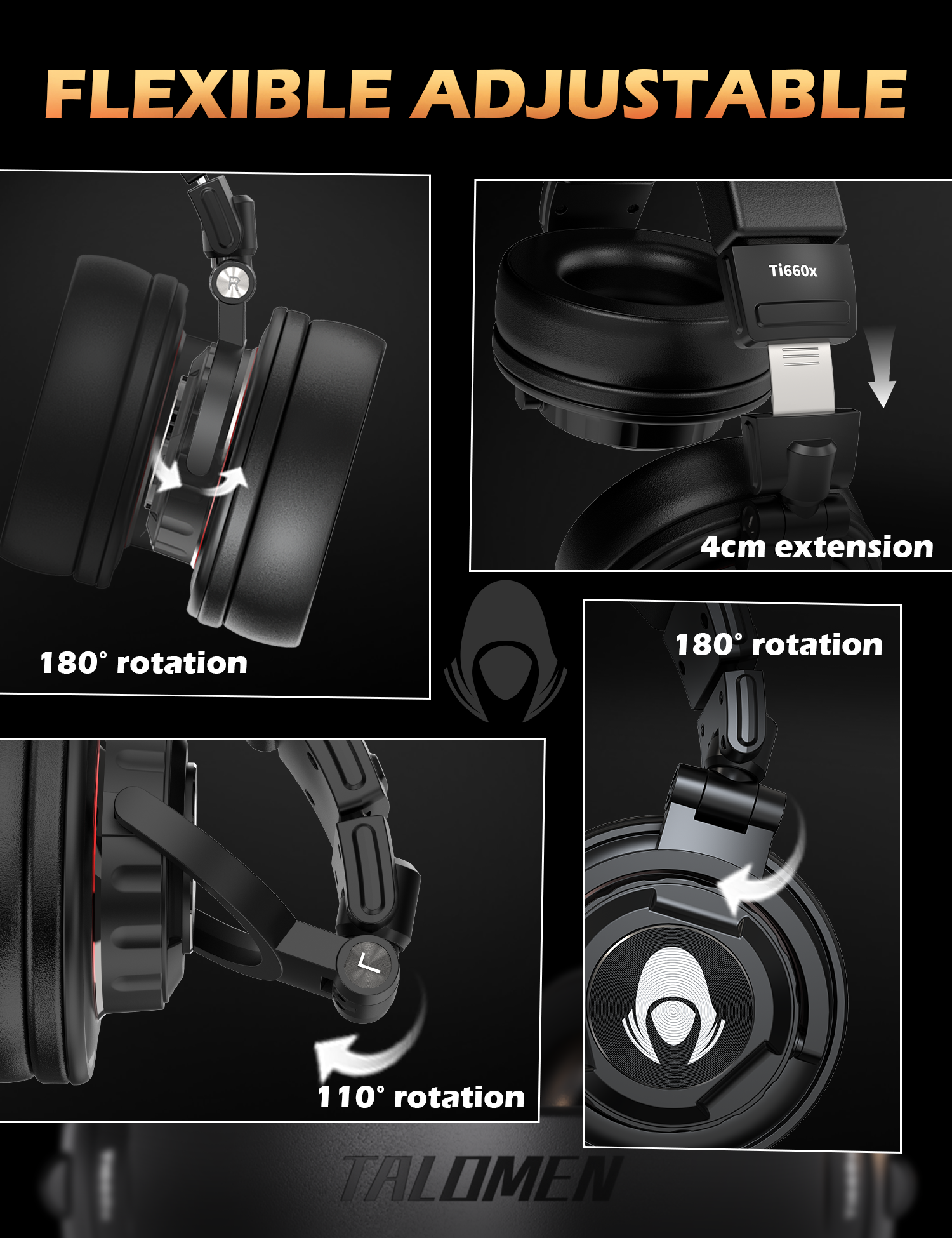 Talomen Ti660x | Professional Studio Monitoring Wired Headphone